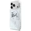 Funda MagSafe Karl Lagerfeld Liquid Glitter Karl Script Logo para iPhone 17 Pro transparente