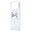 Funda MagSafe Karl Lagerfeld Liquid Glitter Karl Script Logo para iPhone 17 Pro Max, Transparente
