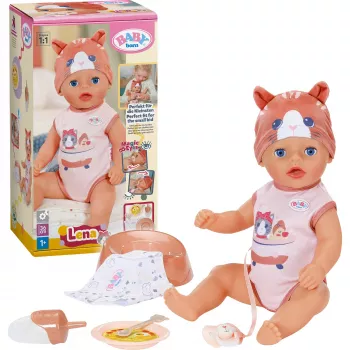 Muñeca Zapf Baby born Lena Cat 36cm cuerpo blando