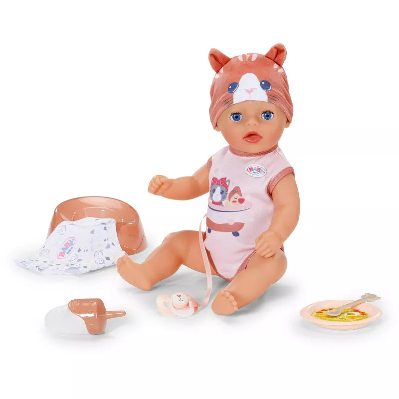 Muñeca Zapf Baby born Lena Cat 36cm cuerpo blando