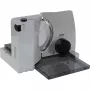 Ritter Compact 7 Cortadora eléctrica multiusos con motor Eco de 65 W, cuchilla dentada de acero inoxidable, grosor de corte 0-20 mm, diseño plegable, ventosas, Negro/Plata