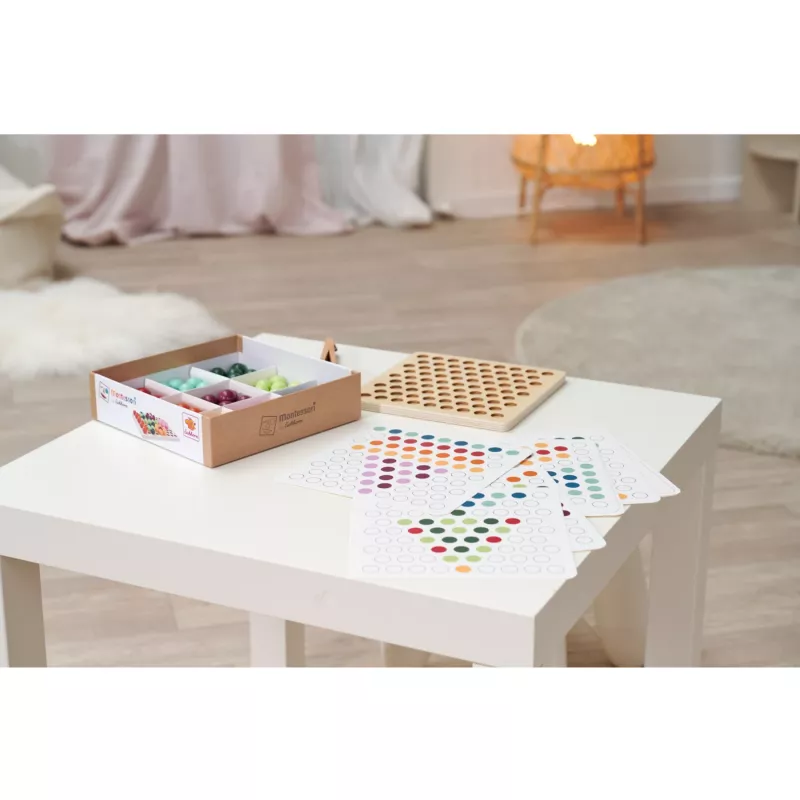 Eichhorn Montessori Cuentas de clasificación, juguete educativo de madera de 51 piezas para niños a partir de 3 años