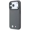 BMW M Carbon Metal Logo Funda MagSafe para iPhone 18 Pro / 17 Pro - Gris