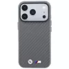 BMW M Carbon Metal Logo Funda MagSafe para iPhone 18 Pro / 17 Pro - Gris