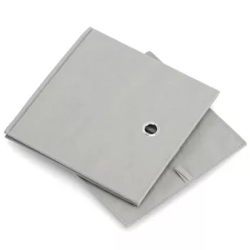 ZELLER 14422 caja de almacenamiento de tela no tejida, gris, 27L, plegable, con asa