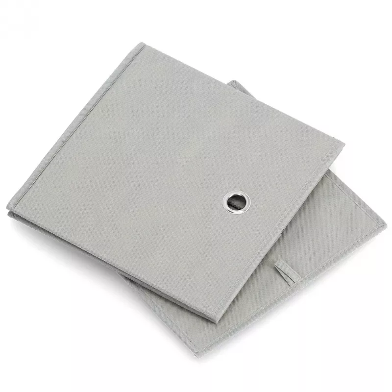 ZELLER 14422 caja de almacenamiento de tela no tejida, gris, 27L, plegable, con asa