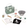 Janod set de veterinario - set de juego de rol de 10 piezas con instrumentos de madera y bolsa de tela