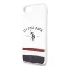 U.S. POLO ASSN. USHCI8PCSTRB funda para iPhone 7/8/SE 2020/SE 2022 blanca con estampado tricolor colección