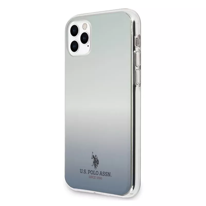 U.S. POLO ASSN. US Polo USHCN58TRDGLB Funda trasera para iPhone 11 Pro con patrón degradado azul