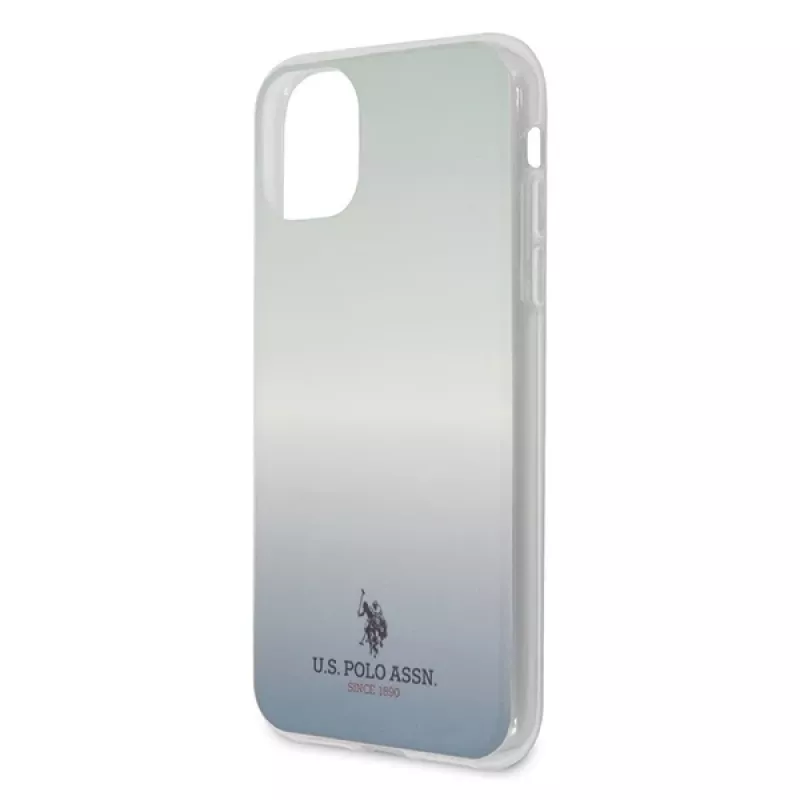 U.S. POLO ASSN. US Polo USHCN58TRDGLB Funda trasera para iPhone 11 Pro con patrón degradado azul