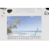 SIGEL H7470 Tapete de escritorio de papel con calendario de 3 años 2027/2028/2029, Beach, 59,5 x 41 cm
