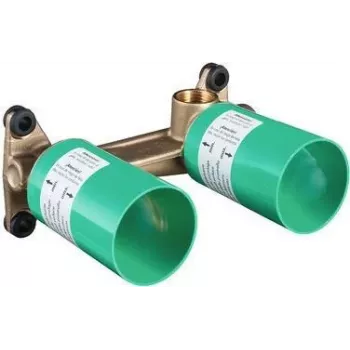 Conjunto base empotrado para monomando de lavabo de 2 orificios DN15
