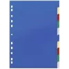 DURABLE 674027 Separadores de documentos A4 1-10, polipropileno, 10 piezas, perforación universal, colores surtidos
