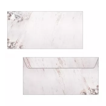 SIGEL 25 sobres navideños Rustic White DIN lang sin ventana
