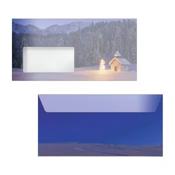 Sigel 50 Sobres navideños DIN Largo con cierre autoadhesivo, multicolor, 220 x 110 mm, 80 g/m², certificado FSC