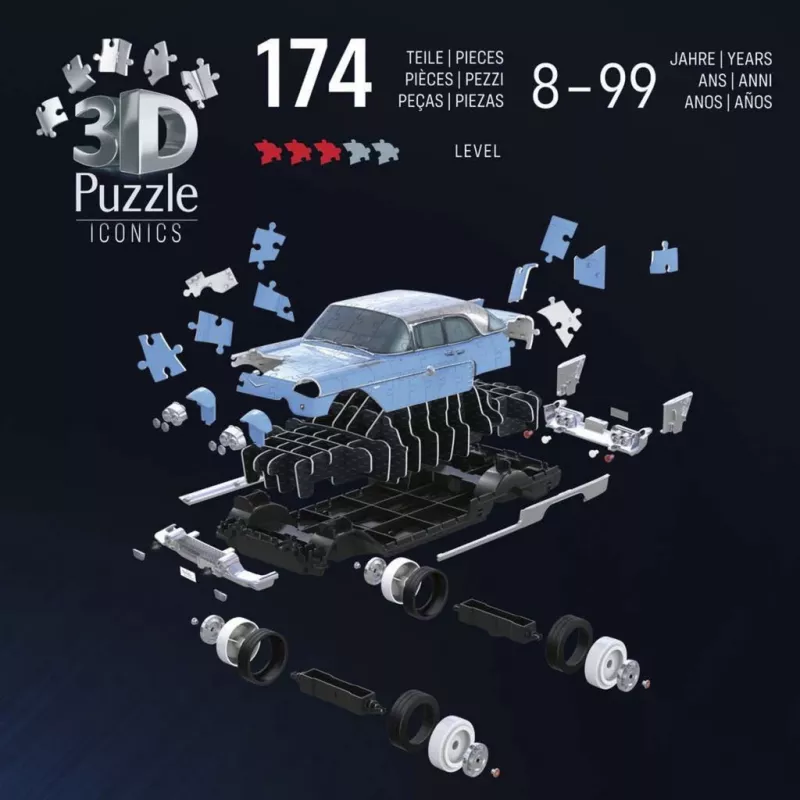 Ravensburger 3D Puzzle Iconics: Cadillac Eldorado Brougham (162 piezas)