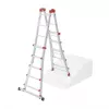 Hailo M80 Escalera combinada multiusos 4x5 peldaños, aluminio, 20 peldaños, 150 kg, EN 131 Professional