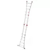 Hailo M80 Escalera combinada multiusos 4x5 peldaños, aluminio, 20 peldaños, 150 kg, EN 131 Professional