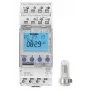 THEBEN LUNA 121 top3 RC AL Interruptor crepuscular digital con sensor de luz de superficie, 1 canal, 1–99.000 lx, 230 V AC, carril DIN, IP20/IP55