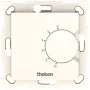 THEBEN RAMSES 741 S Termostato de ambiente electrónico empotrable, mando giratorio, 230 V, 10 A, blanco puro