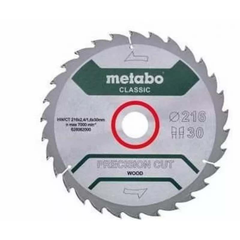 Metabo 628062000 Precision Cut Classic Hoja de sierra circular 216mm x 30mm x 40T