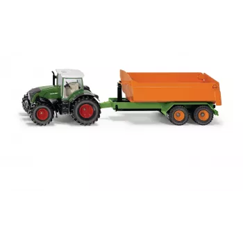 SIKU Farmer Fendt con chasis de gancho elevador y volquete