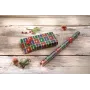 SIGEL GP122 Papel de regalo navideño Marrón estilo Cut-Out con tira desprendible, 5 m x 70 cm, 80 g/m², certificado FSC