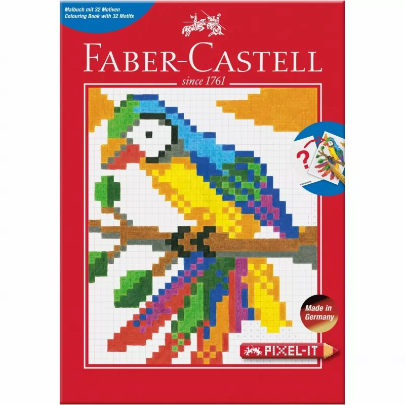 FABER-CASTELL Pixel-it Libro para colorear con 32 motivos (201572)