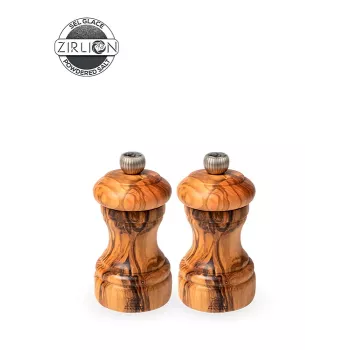 Peugeot Bistro Set de molinillos de pimienta y sal, madera de olivo, 10 cm, Duo