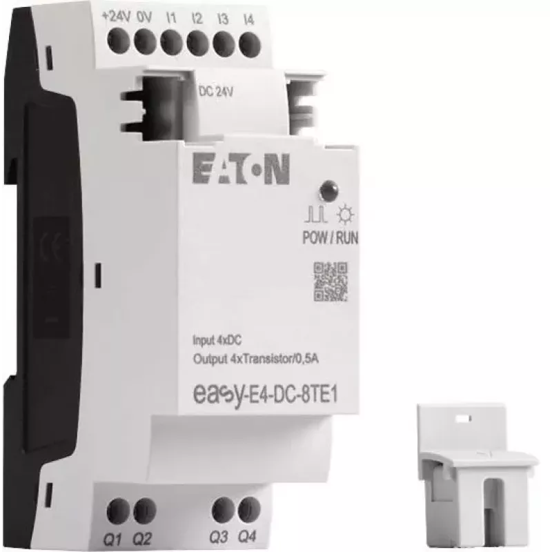 Eaton easyE4 DC 8TE1 Módulo de ampliación de E/S digitales, 4DI/4DO, 24V DC, transistor PNP