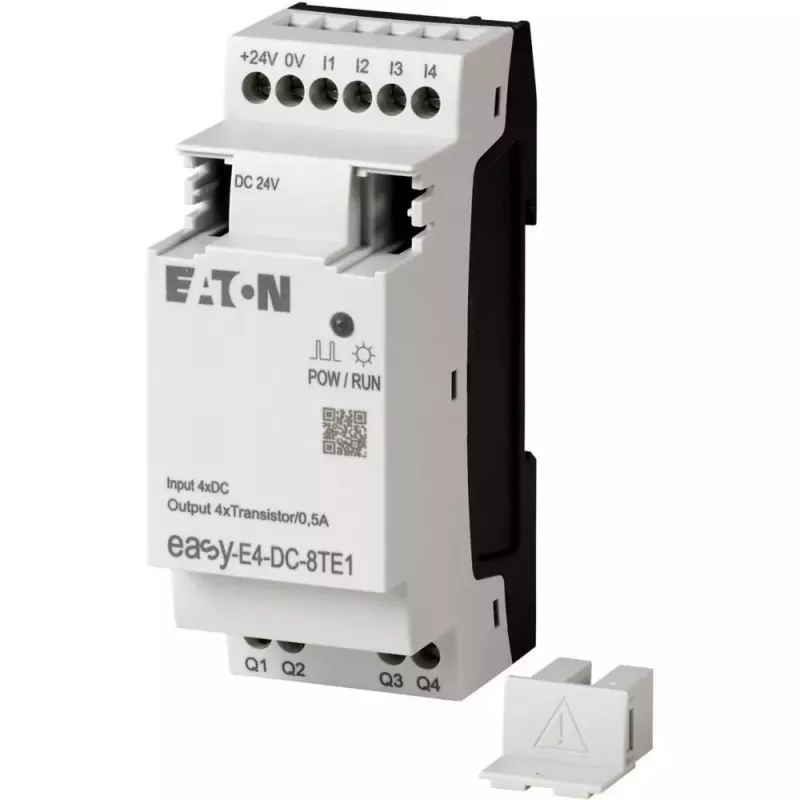 Eaton easyE4 DC 8TE1 Módulo de ampliación de E/S digitales, 4DI/4DO, 24V DC, transistor PNP