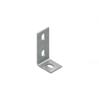 NIEDAX WWA100 Escuadra de conexión a pared asimétrica, acero galvanizado en caliente, 100 mm de saliente