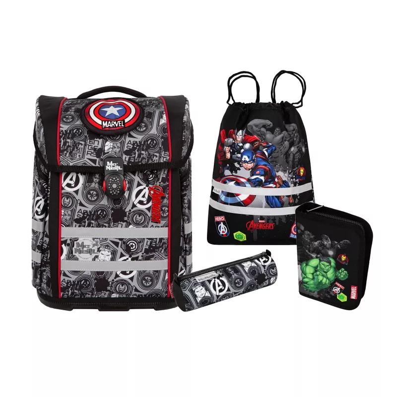 McNeill PERFECTO Set de mochila escolar 5 piezas Marvel Avengers