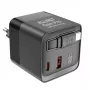 ALLNET cargador de pared GaN USB-C PD de 65W con Quick Charge 3.0, 2x USB-C y 1x USB-A