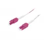 SYNERGY21 OM4 Cable de fibra óptica LC a LC dúplex Uniboot Push-Pull, 5m, aqua, LSZH, 2mm