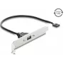 Delock Tapa de ranura USB 2.0 con 1 puerto EASY USB Type-A