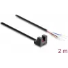 Delock Fotocélula de horquilla 5 mm tipo L con 4 extremos de cable abiertos PNP L/D conmutable 2 m