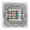 LOGILINK Toma de pared Cat.6A 2xRJ45 STP, vertical, blanco señal