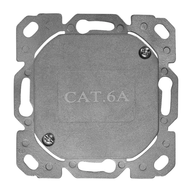 LOGILINK Toma de pared Cat.6A 2xRJ45 STP, vertical, blanco señal