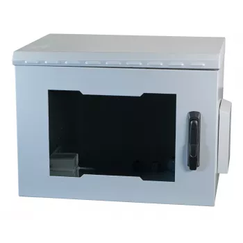 EFB Elektronik 691716IP55.2G Armario de pared 16U 600x600mm IP55 puerta de cristal gris claro RAL7035