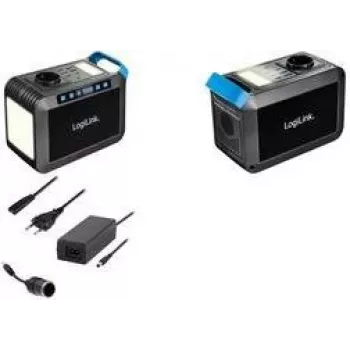 LogiLink PPS0301 Estación de energía portátil 300W, 288Wh, onda sinusoidal pura, 1x AC, 1x DC, 4x USB-A, 1x USB-C PD, negra