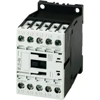 Eaton DILM9-10 Contactor de potencia, 3 polos + 1NO, bobina 230V AC 50Hz / 240V AC 60Hz, 9A AC-3, 4kW, carril DIN