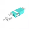EFB Elektronik acoplador de fibra óptica LC dúplex OM3 multimodo, sin brida, aqua, casquillo cerámico