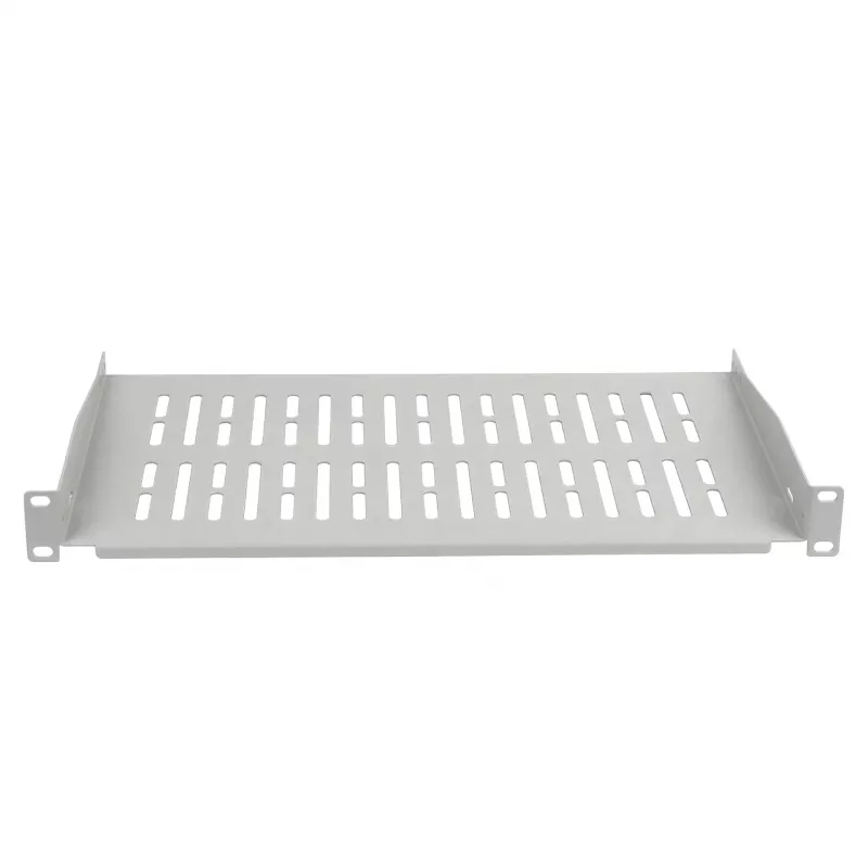 EFB Elektronik estante fijo 19 inch 1U, 350 mm de profundidad, 10 kg de carga, gris claro RAL 7035