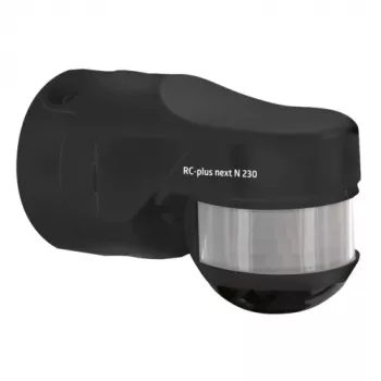 BEG RC-plus next N 230 sensor de movimiento negro con alcance de 230° y protección antiarrastre