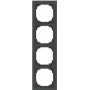 Busch-Jaeger future linear marco embellecedor 4 elementos, negro mate