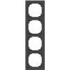 Busch-Jaeger future linear marco embellecedor 4 elementos, negro mate