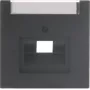 Busch-Jaeger future® linear tapa central 1 elemento UAE/IAE con campo de rotulación, blanco estudio