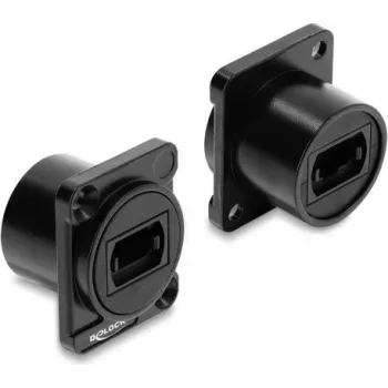Delock módulo D-Type MPO conector hembra a conector hembra negro