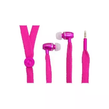 LogiLink auricular estéreo in-ear con micrófono, 3,5 mm, rosa